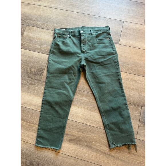 Gap Cheeky High Rise Straight Green Jeans size 18R - Picture 2 of 5